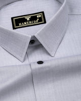 Pestry Gray With White Stripe Premium Giza Shirt