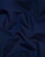 Pestry NavyBlue With White Stripe Premium Giza Shirt