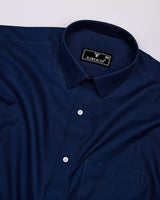 Pestry NavyBlue With White Stripe Premium Giza Shirt
