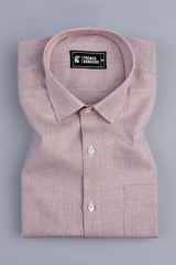 Vestia coffee brown cotton solid shirt