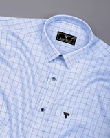 Yorik Blue With Black Check Premium Gizza Shirt