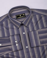 Colombia Lavender With Cream Box Stripe Giza Shirt