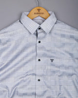 Luxor Gray With White Check Premium Giza Shirt