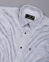 Luxor Gray With White Check Premium Giza Shirt