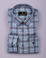 Koala Gray With White Twill Check Gizza Shirt