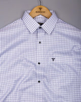 Gravora Gray With White Check Premium Gizza Shirt