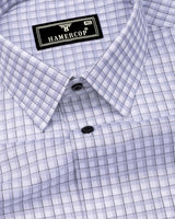 Gravora Gray With White Check Premium Gizza Shirt