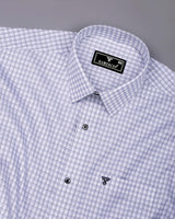 Gravora Gray With White Check Premium Gizza Shirt