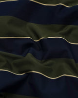 Blue With Green Broad Stripe Cotton Shirt