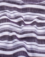 Maxico Dark Purple Dobby Stripe Cotton Shirt