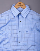 Selyn Blue Check Premium Cotton Shirt