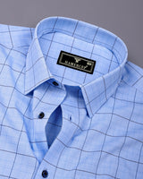 Selyn Blue Check Premium Cotton Shirt