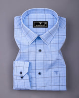 Selyn Blue Check Premium Cotton Shirt