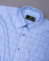 Selyn Blue Check Premium Cotton Shirt