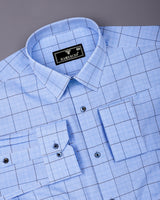 Selyn Blue Check Premium Cotton Shirt