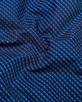 Visa Blue With White Printed Dobby Cotton Shirt