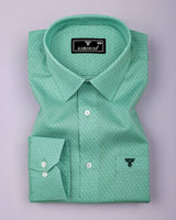 Sorin Green Printed Cotton Shirt