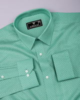 Sorin Green Printed Cotton Shirt