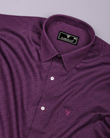 Viola Purple Printed Satin Cotton Shirt