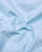 Paradera Aqua Blue Printed Formal Cotton Shirt