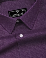 Arcade Purple Printed Formal Cotton Shirt