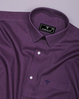 Arcade Purple Printed Formal Cotton Shirt