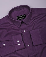 Arcade Purple Printed Formal Cotton Shirt