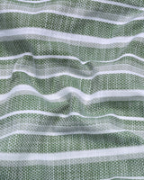 Broccoli Green With White Dobby Stripe Cotton Shirt