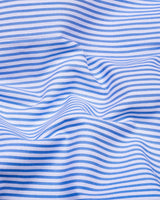 Kreno Blue Dobby Stripe Premium Giza Designer Shirt