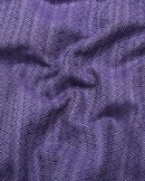 Juhu Purple Dobby Textured Shirt Style Kurta