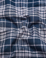 Cista Gray With White Dobby Check Cotton Shirt