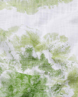 Green With White Printed Cotton Shirt Style Kurta