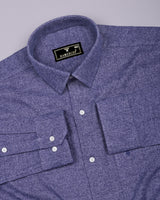 Cafrix Blue Dual-Tone Plaid Flannel Cotton Shirt