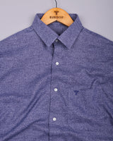 Cafrix Blue Dual-Tone Plaid Flannel Cotton Shirt