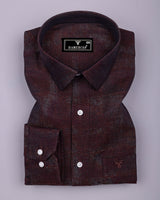 Nutella Brown Signature Jacquard Cotton Shirt