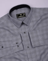 Gryson Black With White Houndstooth Premium Giza Shirt