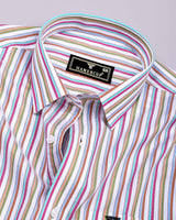 Vartone Multicolor Stripe Dobby Giza Shirt