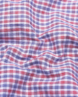 Sinoper Red With Blue Check Amsler Cotton Shirt
