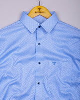 Everest Blue Dobby Texture Premium Giza Shirt