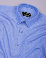 Flavyn Light Blue Two Shaded Plaid Flannel Shirt