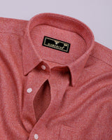 Flavyn Orange Two Shaded Plaid Flannel Shirt