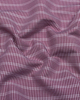 Cordovan Burgundy Houndstooth Dobby Premium Giza Shirt