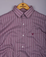 Cordovan Burgundy Houndstooth Dobby Premium Giza Shirt