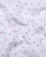 Novara White With Pink Python Shaped Dobby Cotton Shirt