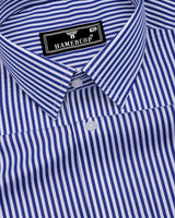 Sora NavyBlue With White Stripe Cotton Shirt