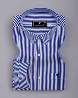 Sora NavyBlue With White Stripe Cotton Shirt