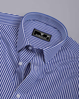 Sora NavyBlue With White Stripe Cotton Shirt