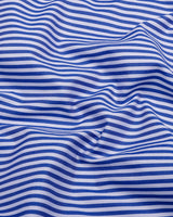 Flaro Blue With White Stripe Cotton Shirt