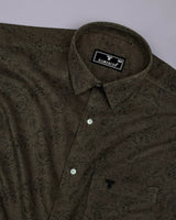 Crispello Coffee Brown Corduroy Premium Cotton Solid Shirt
