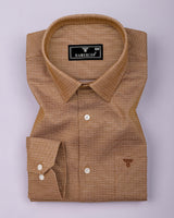 Helvar Brown Dobby Cotton Shirt
